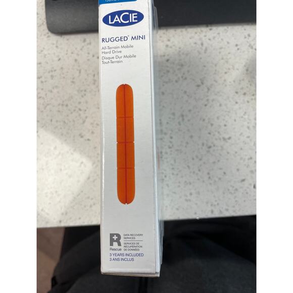 LaCie Rugged Mini 2TB External Hard Drive USB 3.0 Portable 130MB/s color: Orange - Picture 2 of 4